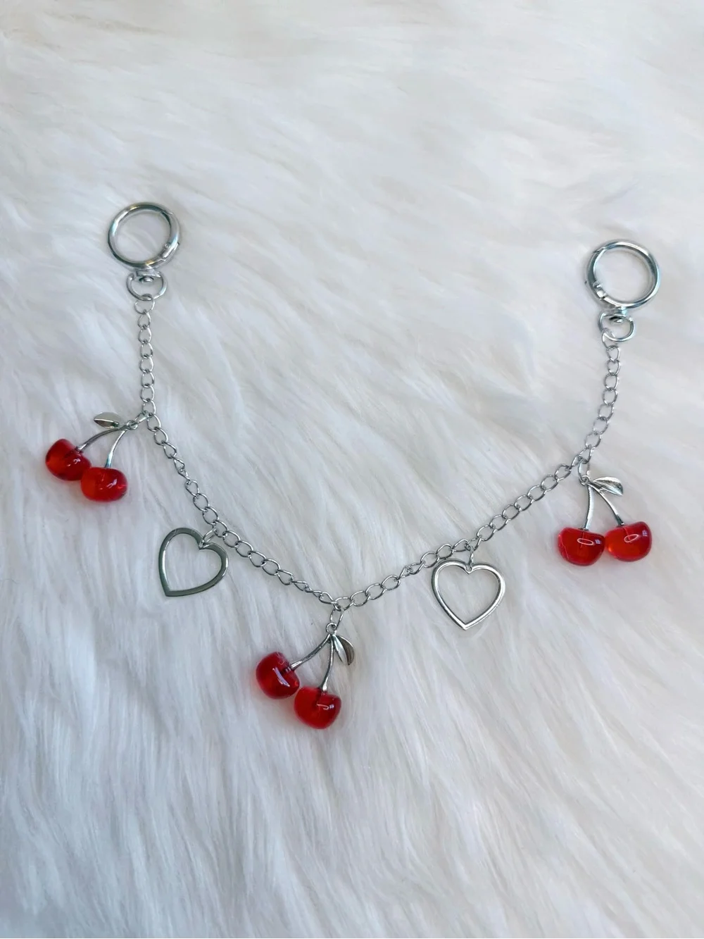 Cherry heart Chain Bag Charm purse strap